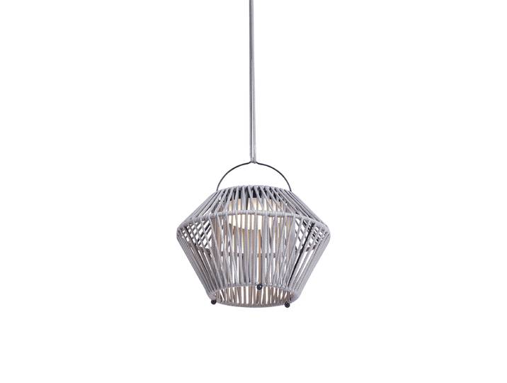 Lampe de table bohème grise avec LED à 3 niveaux de gradation