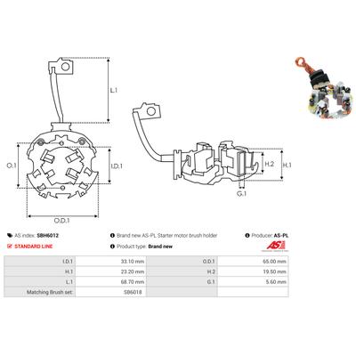 AS-PL Halter, Kohlebürsten SBH6012