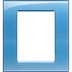 Legrand LNA4826AD Abdeckrahmen LIVINGLIGHT für Kompaktinstallation, 3+3 Module, Farbe: Blau
