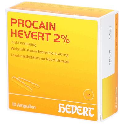 Procain Hevert 2% Injektionslösung Ampullen 10x2 ml