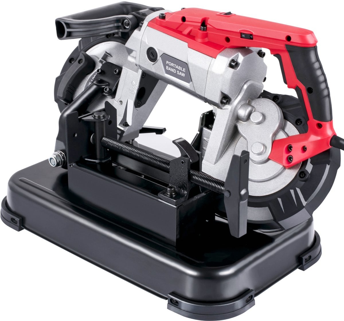 Draagbare Lintzaag 5 inch met Variabele Snelheid en 10A Motor, Rood, voor Metaal en Hout
