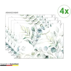 CoverYourDesk, Tischset, Tischset Eukalyptus Wasserfarbe