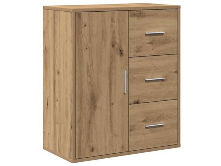 Sideboard Artisan-Eiche 60x31x70 cm Holzwerkstoff mit Schublade und Türen Rechteckige Form, Stangengriffe, pflegeleichte Oberfläche, vielseitig einsetzbar, stabiles Material