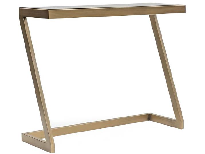 JVmoebel Konsolentisch Eleganter Tisch mit goldfarbenem Metallrahmen und Glasplatte (Packung, 1-St., Konsolentische), Made in Europa