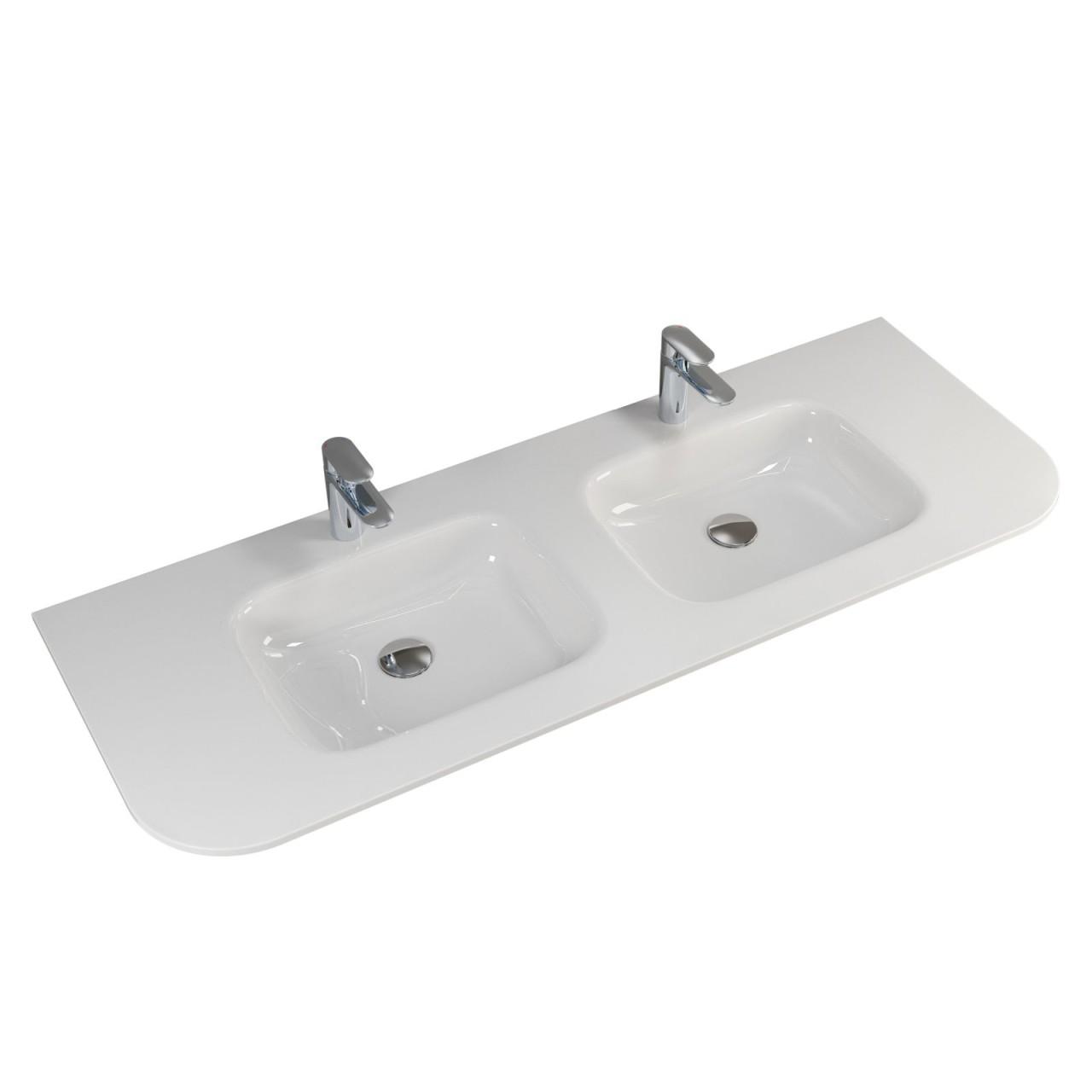 Pelipal Serie 7200 Mineralmarmor-Doppelwaschtisch rund, BMD038M13701 BMD038M13701
