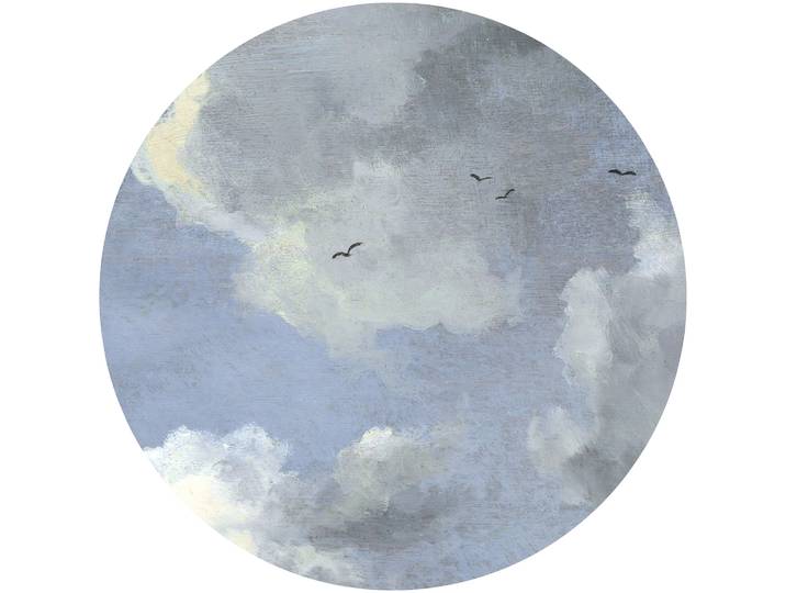 Vliestapete KOMAR Vlies selbstklebend - Simply Sky - Grösse 125 x 125 cm , blau (blau, weiß), B:125m L:125m, Vlies, Tapeten, Vliestapete, Wohnzimmer, Schlafzimmer