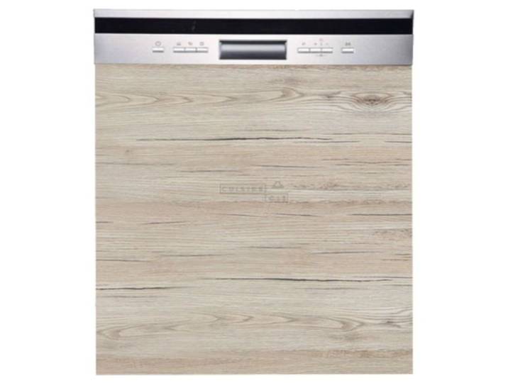 Façade pour lave-vaisselle semi-intégrable Eco Noyer Blanchi L 60 cm - Cuisineandcie
