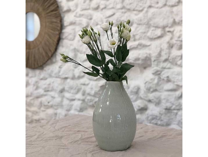 Vase en céramique vert d´eau craquelé H31 cm Frost