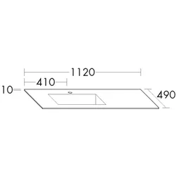Burgbad Waschtisch Compact 10x1120x490 Eiche Antik, SGCO112LA0323 SGCO112LA0323