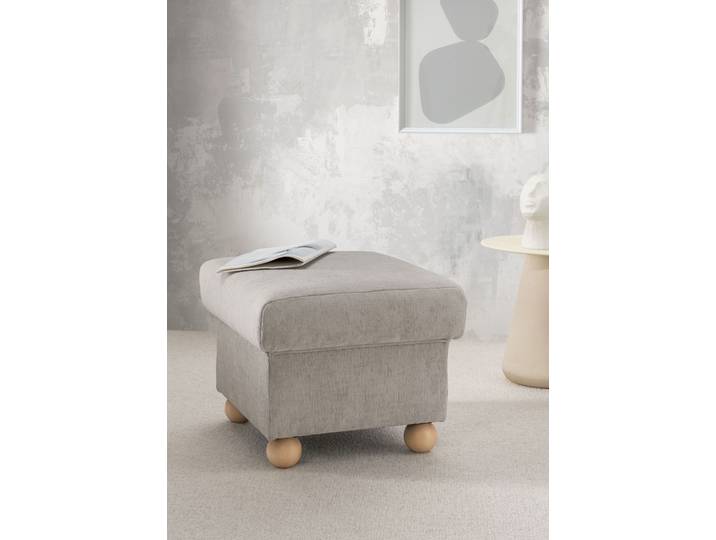 Hocker HOME AFFAIRE Torello , beige (taupe), B:56cm H:46cm T:56cm, 100% Polyester, Hocker, Hocker