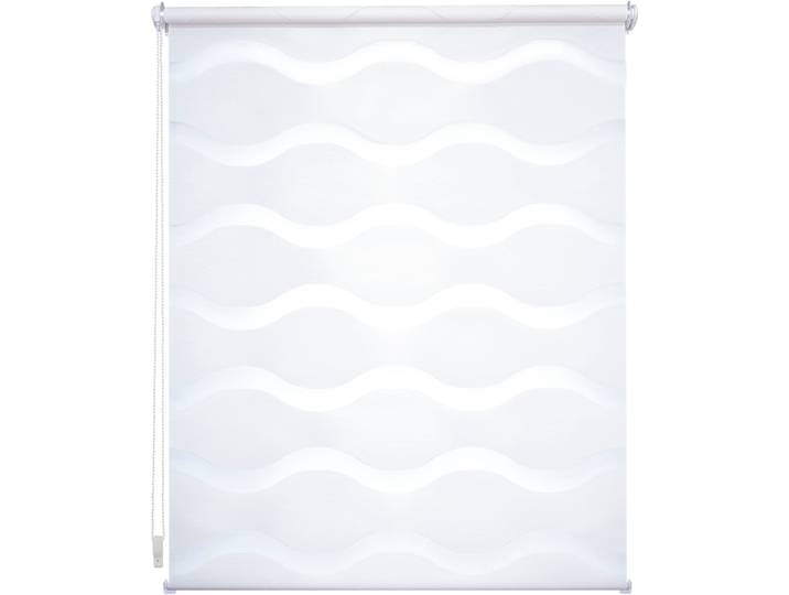 Doppelrollo LIEDECO Wave Gr. 10, weiss (weiß), B:90cm H:210cm, Metall, Polyester, Rollos, Doppelrollo, Klemmfix-DUO-Rollo, Doppelrollo Wave