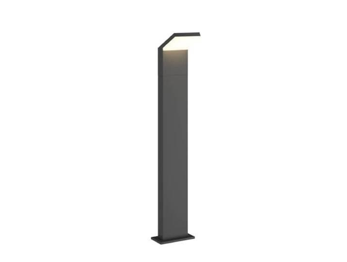 Arcchio LED Außenleuchte Yolena (Modern) in Schwarz aus Aluminium (1 flammig,) - Wegeleuchte Pollerleuchte Wegelampe Sockelleuchte