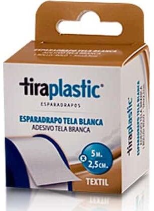 TIRAPLASTIC Esparadrapo Tela Blanco 5mx2 5 cm 1 ud