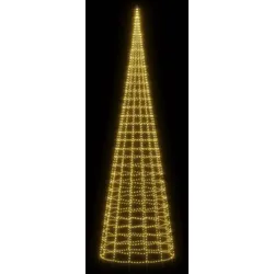 vidaXL LED-Weihnachtsbaum für Fahnenmast 3000 LEDs Warmweiß 800 cm