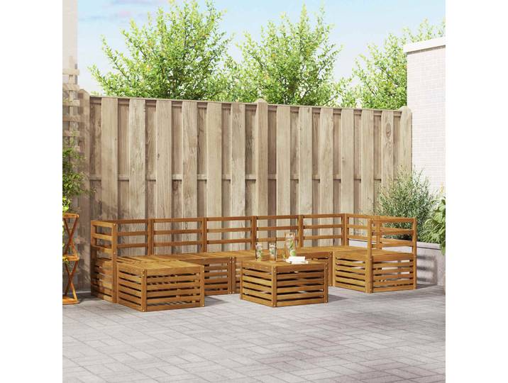vidaXL Outdoor-Sofagarnitur 8 stk. Natur
