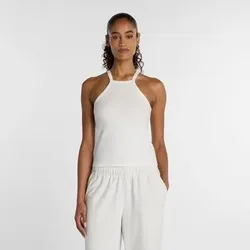 NEW BALANCE Damen T-Shirt Cotton Racer Tank, Größe S in Weiß 6183