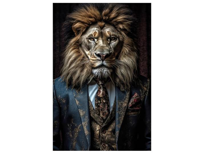 Canvas Stylish Lion image LAND