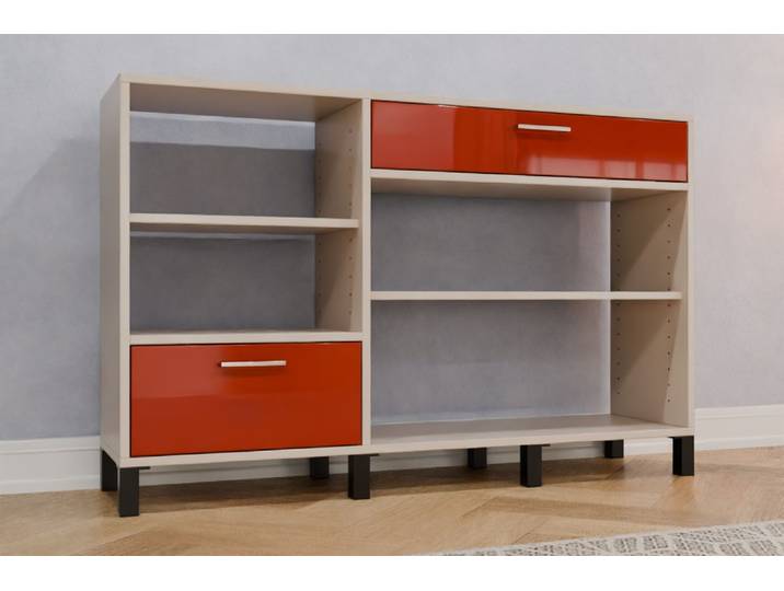 TV-Möbel nach Maß - RAL 3016 Korallenrot - 90x140x35cm - Individuell konfigurieren