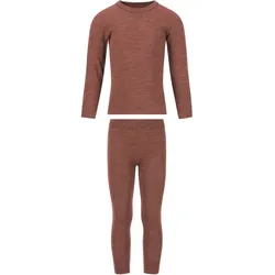 ZigZag Terry Merino Wolle Skiunterwäsche Set Kinder 4330 - withered rose 8 (128/134)