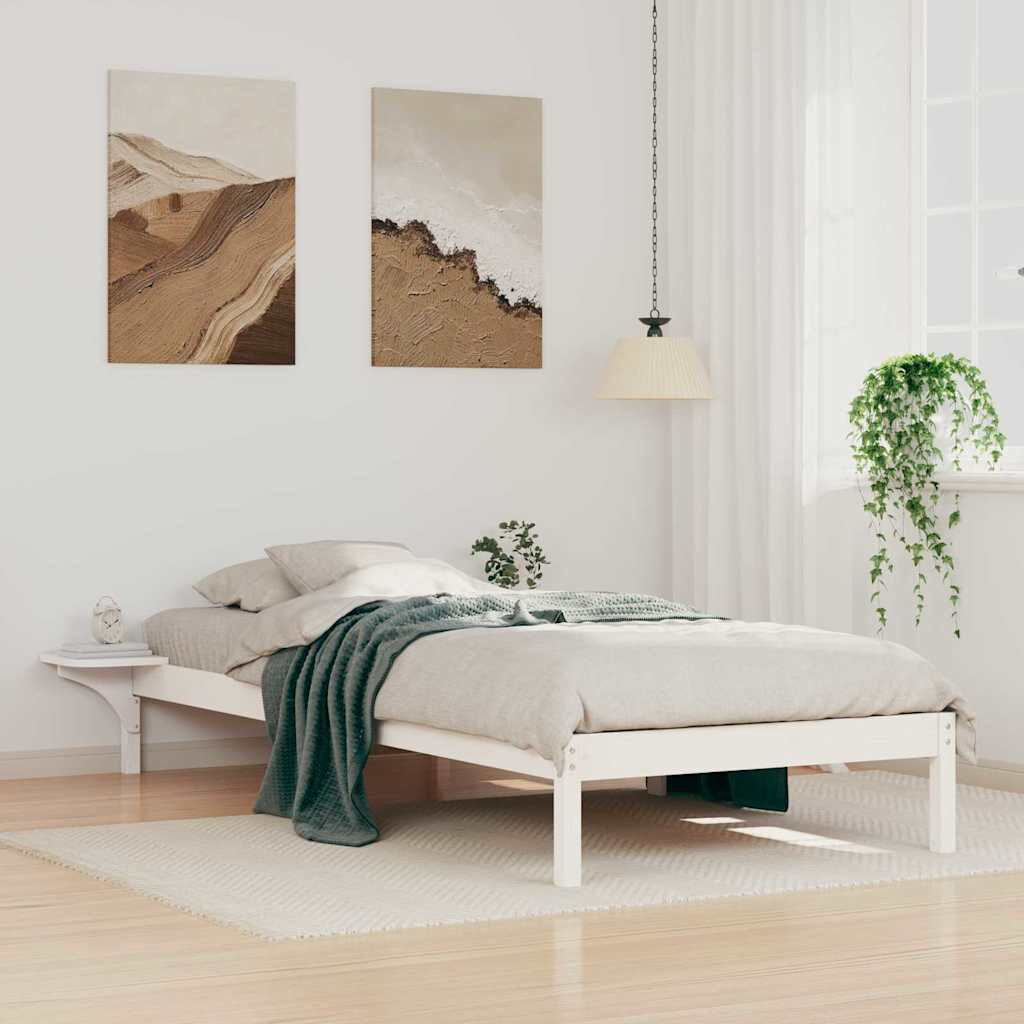 Norden Home Solid Wood Bed Frame White 100 x 220cm