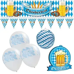 Oktoberfest Partyset XL Bayern Raute blau weiß Wiesn Dekoration Deko