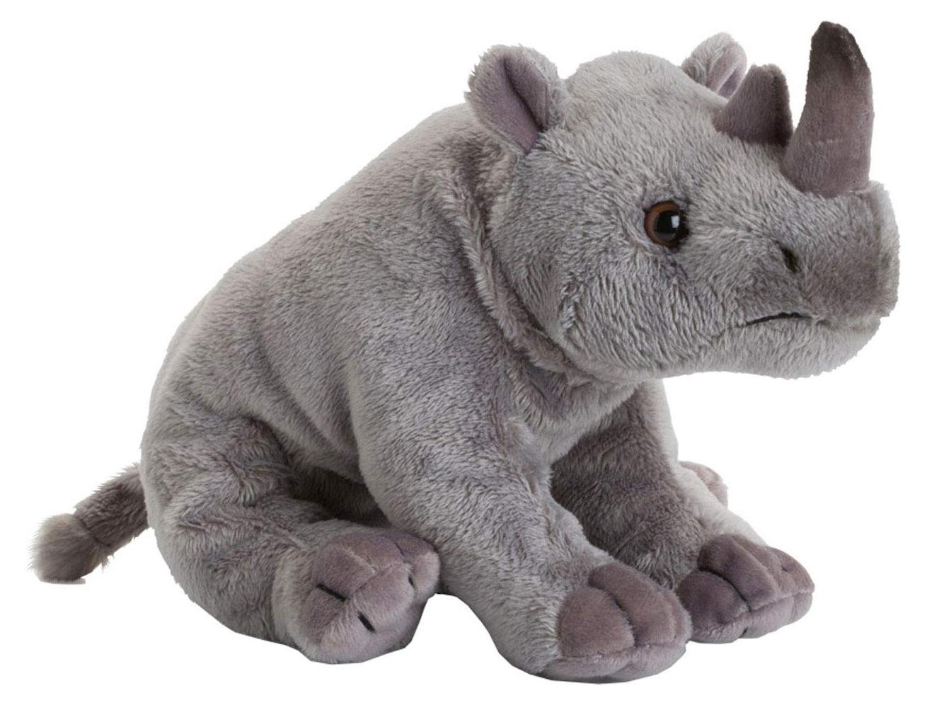 Realistische pluche neushoorn knuffel voor kinderen, 18 cm