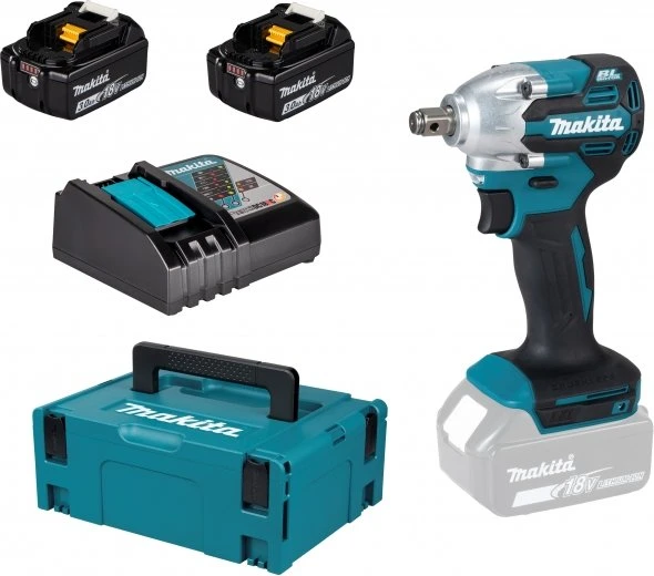 Makita Akku-Schlagschrauber 18V / 3,0 Ah, 2 Akkus + Lad.