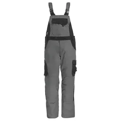 Premium Latzhose ECKHARD "Twill 300" - 44 - grau/schwarz