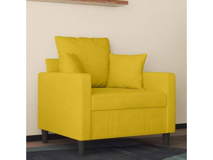 HEFZGDB Gelber Samt Sessel 60 cm Breite mit Metallgestell für Wohnzimmer, Weicher Velours Stoff und Dicke Polsterung für Bequemes Sitzen, Modernes Design Sitzmöbel