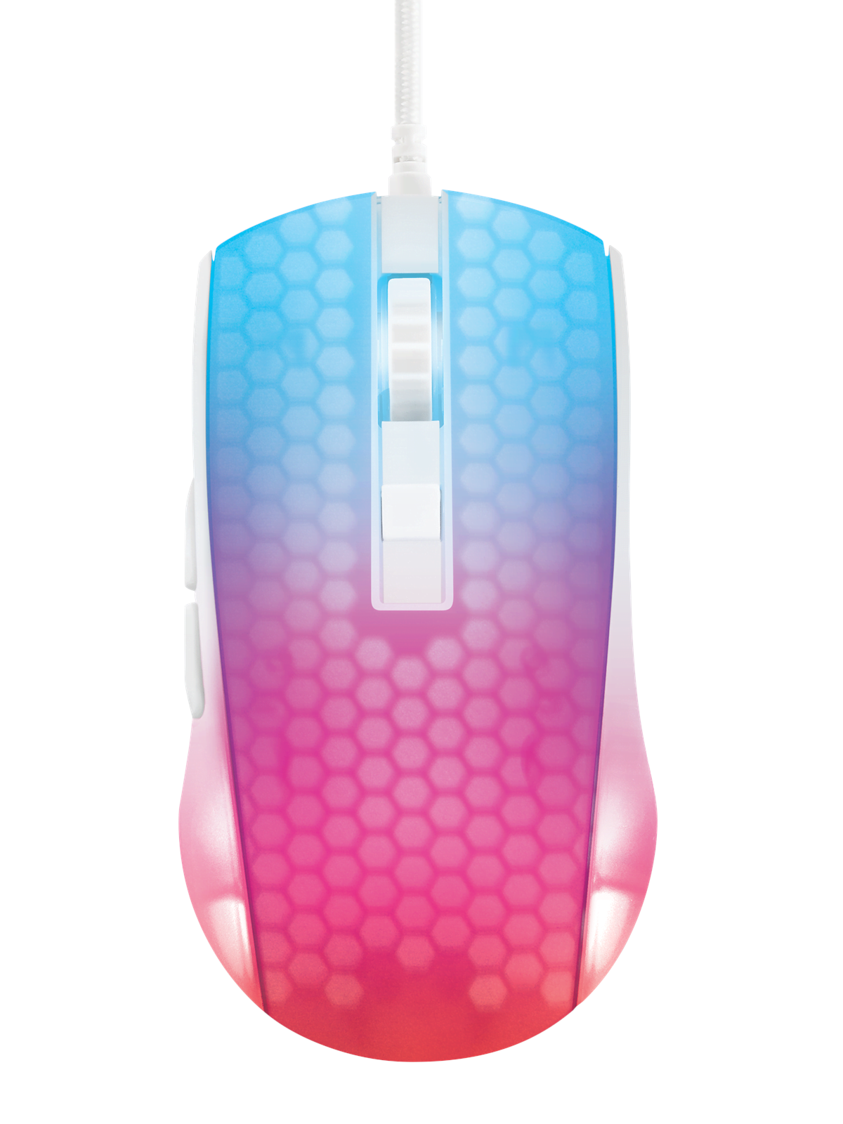 Deltaco GAMING DM310 Transparent RGB Ultralight Wired - Gaming Maus (Weiß)