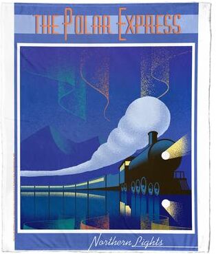 Northwest Warner Bros Polar Express A Magical Journey Silk Touch Throw Blanket