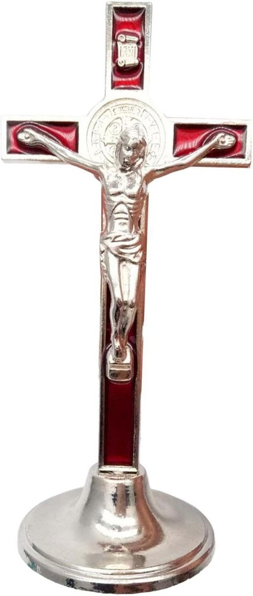 Kruisbeeld Christus Beeld - Jezus Ornament met Hoogglans Afwerking - 12 cm