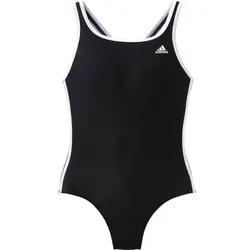 ADIDAS Kinder Badeanzug I 3S 1PC Y, Größe 128 in Schwarz Schwarz