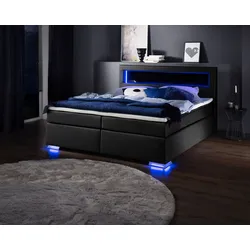 meise.möbel »Mirror« Boxspringbett in schwarz  – erhältlich in 4 Größen