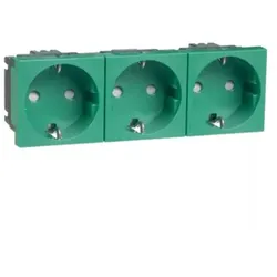 Peha SCHUKO-EB-Steckd.3-fach gn D 6213.42 EMS SI