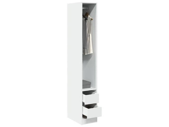 Armoire de rangement Blanc - Garde-robe - Blanc 30x50x200 cm Bois d'ingénierie A15570