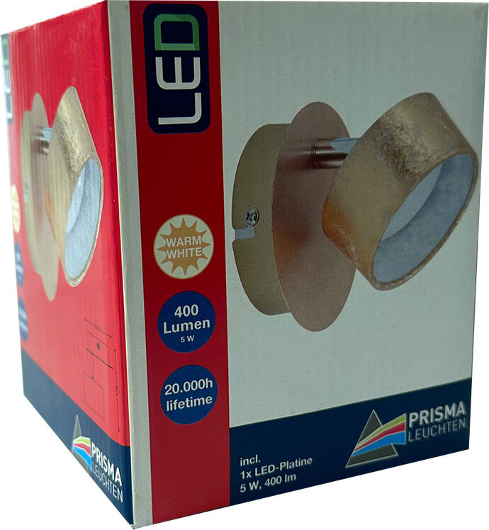 Briloner LED wandlamp spot goud rond kantelbaar