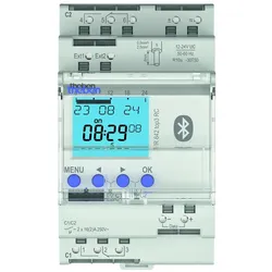 Theben 6424330 Digitale Zeitschaltuhr, 12-24 V, Jahresprogramm und Astro-Programm, 2 Kanäle, App-Programmierung möglich, DCF oder GNSS/GPS TR 642