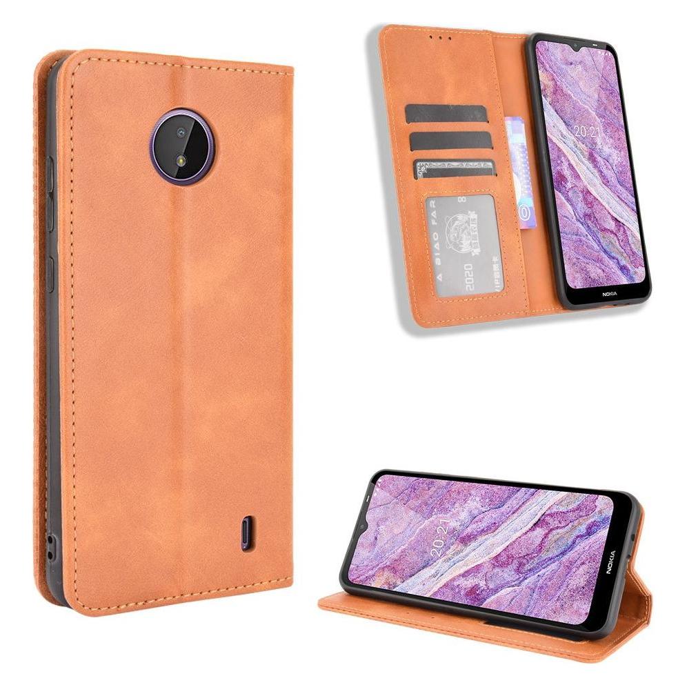 Cover-Discount Nokia C20 - Stand Flip Case Hülle braun (Nokia C20) (104702676D)