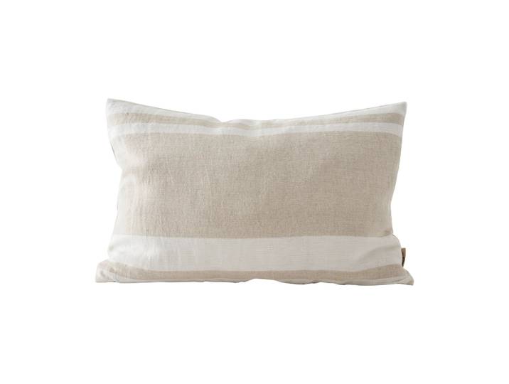 Tell Me More Housse de coussin Jules Natural stripe, 40x60 cm