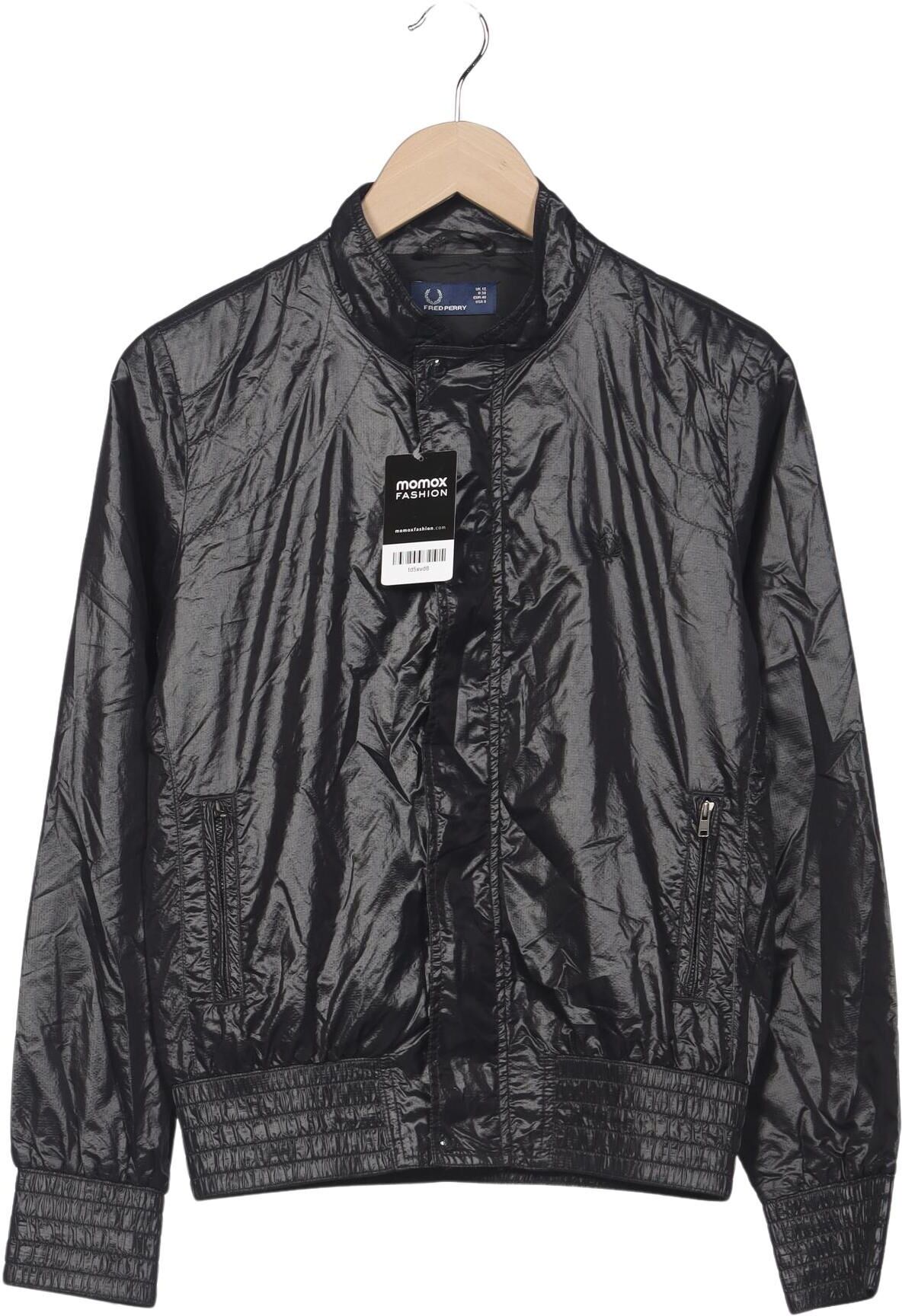 Fred Perry Damen Jacke, Schwarz, Gr. EU 38, Synthetik - Second Hand