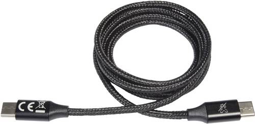 ProCar USB-Ladekabel USB-C Stecker 1.00m Schwarz 52009000