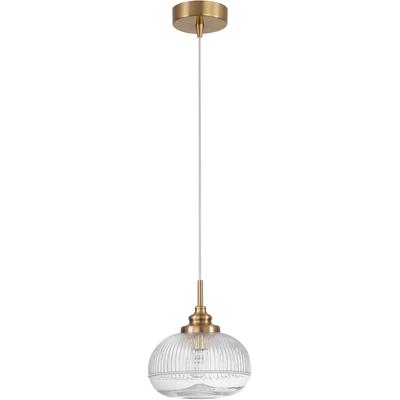 NOVA LUCE Hängeleuchten "MOND", gold (goldfarben), 1, Ø 18cm H: 120cm, 1 Stk., Leuchten, Ohne Beleuchtung