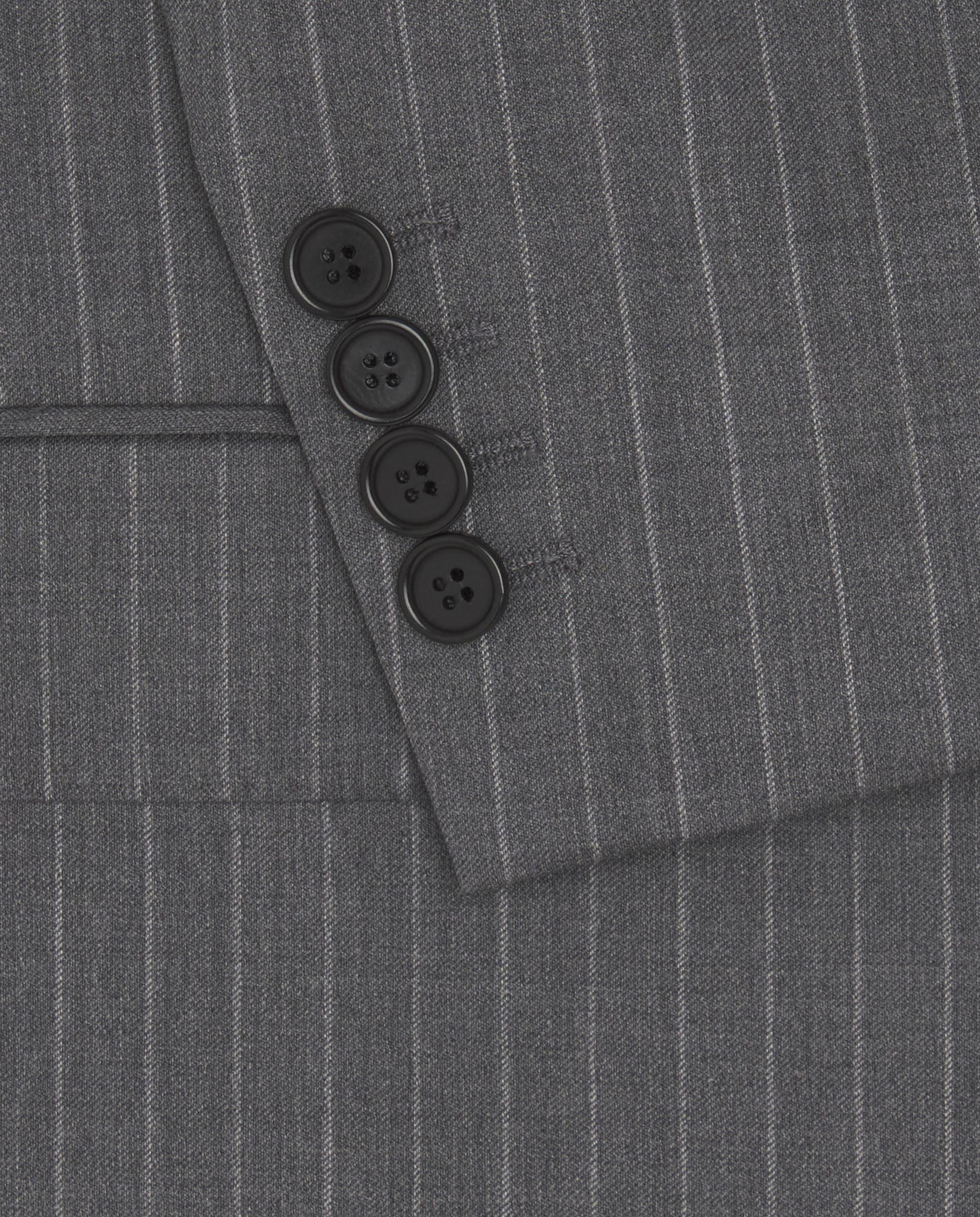 MIRTO Traje gris medio de lana raya diplomática SS27-48 Hombre