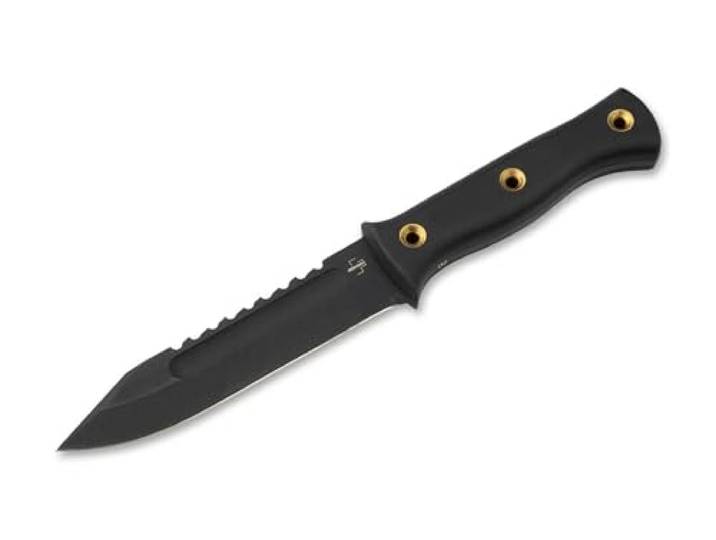 Böker Plus® Pilot Knife - schwarzes Überlebensmesser mit G10 Griff - Pilotenmesser mit scharfer D2 Klinge - Militär-Messer mit Kydex-Holster & Gürtel-Clip - Outdoor- & Survival -Armee-Messer