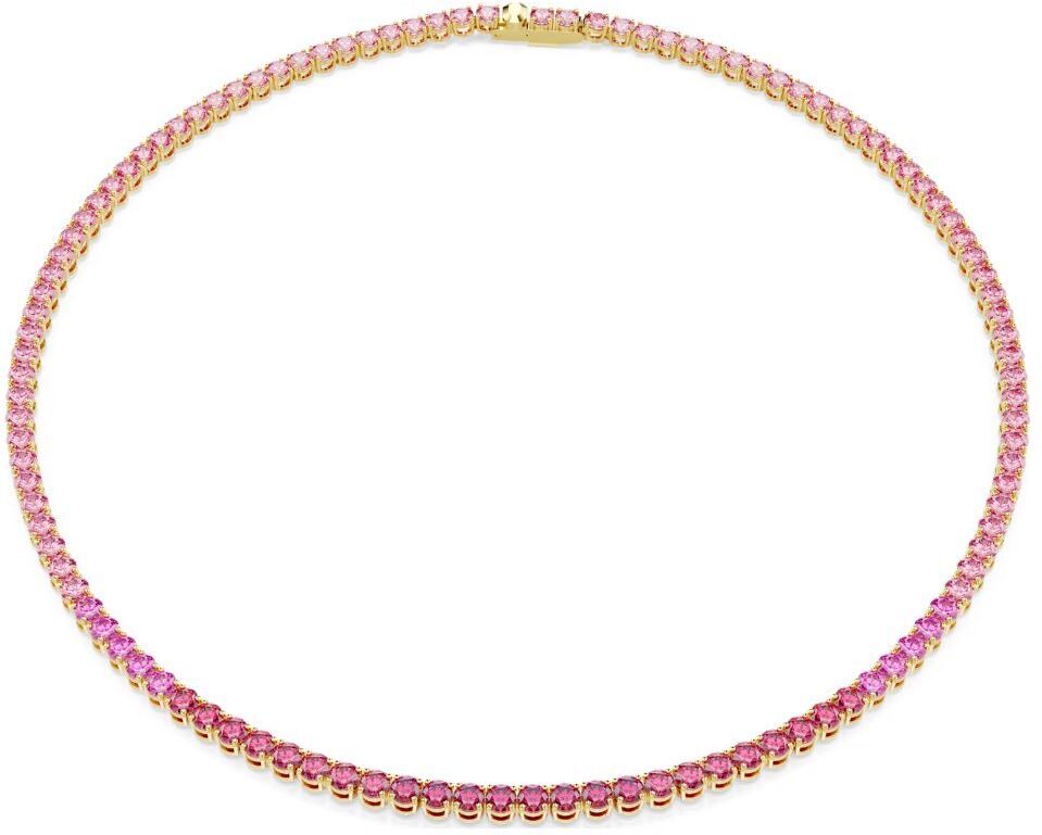 Swarovski Matrix Tennis kaulakoru, keltakullattu ja vaaleanpunaiset zirkonit,