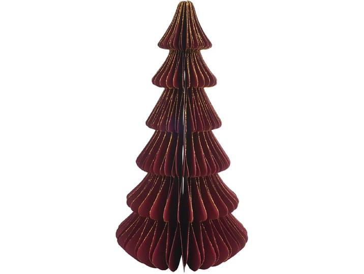 Tannenbaum aus Papier MERRY rot