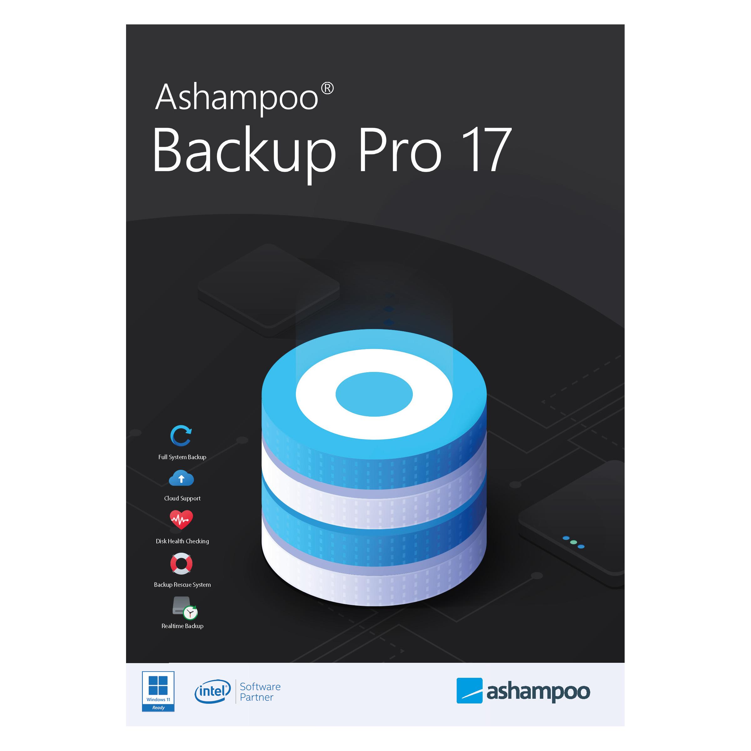 Markt + Technik Ashampoo Backup Pro 17 Download (1 User, 1 Geräte/User, unbegrenzt) (90689)