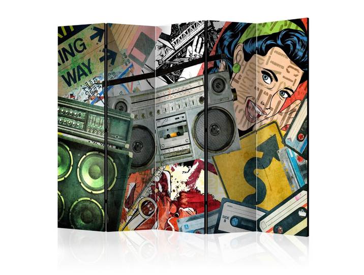 Paravent Graffiti Girl II Multicolor