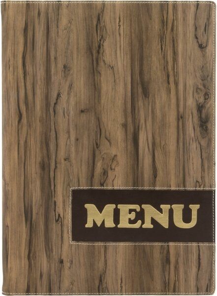 Securit Design Menukort   A4   Wood   Logo